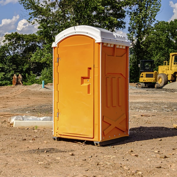 how often are the portable restrooms cleaned and serviced during a rental period in Warthen Georgia